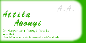 attila aponyi business card